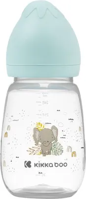 Obrázek produktu pro Kikkaboo 260 ml láhev Savanna, průhledná, proti kolikám, univerzální velikost