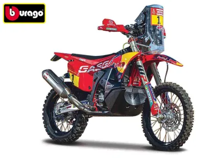 Imagen del producto de Bburago Bicicleta 1:18 Red Bull Ktm Rally Gasgas Rx450f - Dakar 2023