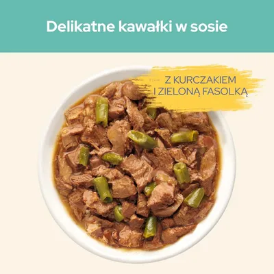 Produktbild von Nasses Katzenfutter CAT CHOW HRBLCTRL GiG KurczZiel Bohnen in Sauce 85g