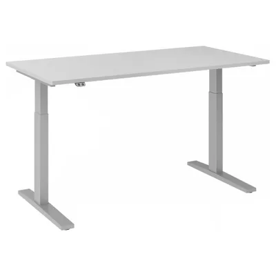 Image de Bureau réglable en hauteur XMKA | 2 moteurs | 120-180 cm | électrique | Gris, Couleur du piètement:Argent, Dimension du plateau:160 x 80 cm