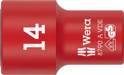 Zdjęcie produktu dla Wera 05005940001, Gniazdo udarowe, Czerwony, Biały, 1 głowic(e), 1/4", Metryczny, 14 mm