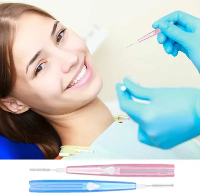 Produktbild von Interdentalbürsten 70 Stück - 0,6 mm Interdental Picks - Zahnbürste 0,7 mm - Tragbare Zahnreiniger