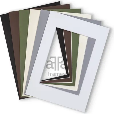 Produktbild von aFFa frames Passe Partout | Minimalistische Bildunterlage zur Anzeige Ihrer Fotos, Poster, Diplome | Karton, Farbe, Bunt, 21x29,7 cm | 10 Stück pro Set