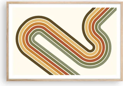 Produktbild von Gerahmtes Poster - Rahmen in heller Eiche - Abstraktion Weg Gürtel - 91,5x61 cm - Wand Bild - Wanddeko - Wandbilder - Kunstposter - Wandposter - Bilderrahmen - Bilder - Kunstdruck - P2NAA91x61-4425