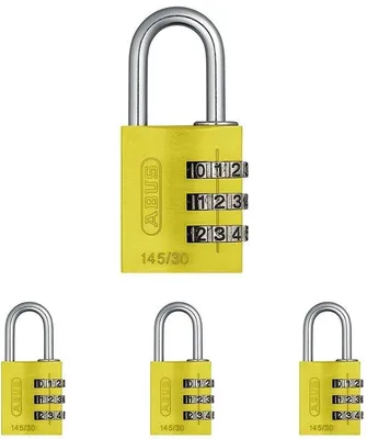 Obrázok produktu pre Hliníkový číselný zámok, žltý