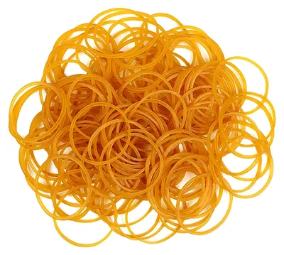 Produktbild von 100 Stück Elastische Gummibänder in Gelb