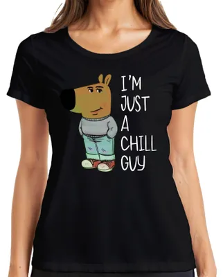 Produktbild von I'm just a chill guy neuer Charakter Chill-Typ - Meme Fun Damen T-Shirt, Schwarz, XL
