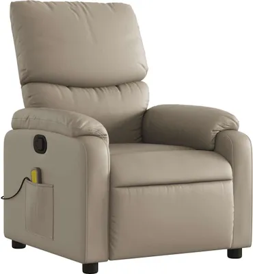 Produktbild von vidaXL Massagesessel Cappuccino-Braun Kunstleder