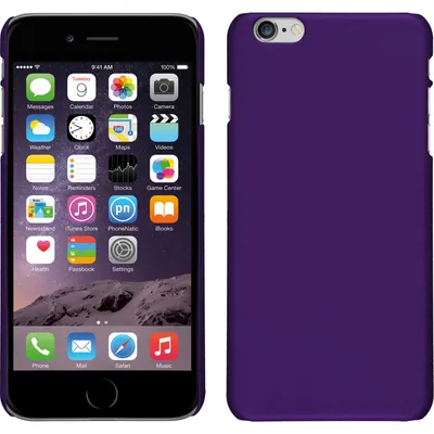 Produktbild von PhoneNatic Case kompatibel mit Apple iPhone 6 Plus / 6s Plus - Hülle lila gummiert Hard-case + 2 Schutzfolien