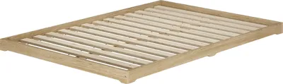 Produktbild von Futonbett platzsparend extra niedriges Bodenbett 140x200 Esche geölt V-60.47E-14Rollrost inkl.