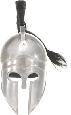 Immagine prodotto di Elmo da Guerriero Greco Antico per LARP in Acciaio Argento
