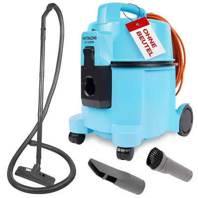 Produktbild von Hitachi Staubsauger Beutellos CV-400 PRO HEPA Filter 7,5L, hellblau - 880W, leise 74 dB, 13m Radius, Teppichdüse & Zubehör - Gewerbesauger