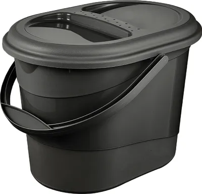 Produktbild von keeeper -Abfalleimer "elsa" mit Deckel oval graphite
