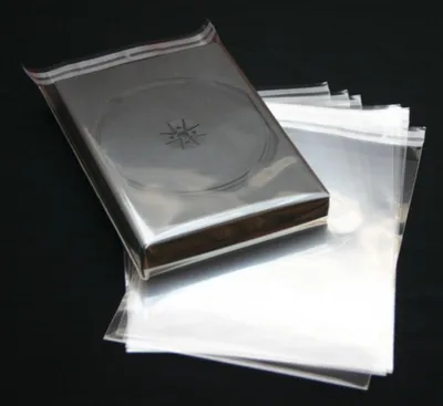 Produktbild von Universal Schutzhüllen für DVD Hüllen Box bis 27 mm aus Folie mit Klappe Adhäsionsverschluss 163x217 mm 100 Stück