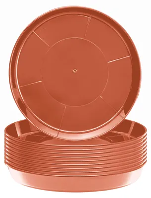 Image de Sous-vases pour pots de fleurs Garronda GD-0026 (10 pièces - terre cuite, ⌀ 30 cm, H = 4,5 cm)