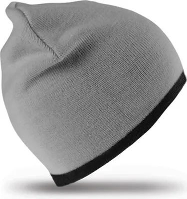 Produktbild von Result Winter Essentials RC046X | Reversible Fashion Fit Hat Wintermütze - Farbe: Grey/Black - Größe: One Size