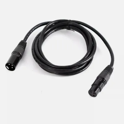 Produktbild von 10er Set DMX512 Kabel - 3-pol XLR Signalkabel 2 m - Stecker auf Buchse - Für Moving Heads, PAR Scheinwerfer und Bühnenbeleuchtung - Schwarz