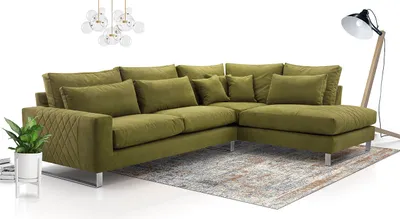 Obrázek produktu pro Rohová sedací souprava APARTADA - zelená , pravý roh