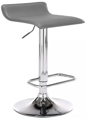Imagen del producto de Taburete para bar Kevon, apto para interior y exterior - Juego de 1 unidad - Ergonómico - Taburete de bar sin respaldo - Ideal para la cocina - Color gris - Altura ajustable de 58 a 78 cm
