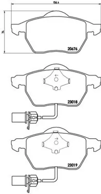 Produktbild von Brembo Bremsbelagsatz, Scheibenbremse Vorderachse P 85 085