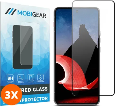 Produktbild von Mobigear Premium 9.98 Motorola ThinkPhone Panzerglas Gehärtetes Glas Displayschutz - Hüllenfreundlich - Schwarz (3er Pack)