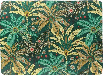Image de TENDANCE | Tapis de bain - LITOS - 45x60 cm - Coloré - Antidérapant - Design tropical - Séchage rapide