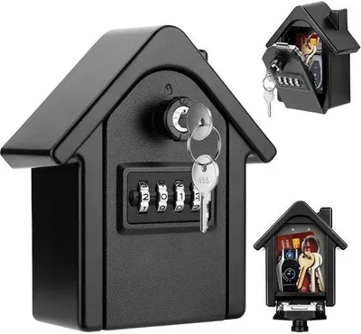 Produktbild von Wasserdichte Wandsafe mit 4-stelliger Zahlencode, große Wandsafe mit 2 Notöffnungen für Heim, Büro, Garage
