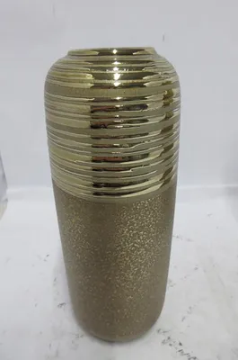 Produktbild von Vase, "Milo", Keramik, goldfarben, VE 4, H. 25 cm, D. 9,5