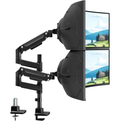 Produktbild von Monitorhalterung für 2 Monitore, 17–49 Zoll, bis 20 kg pro Arm, VESA 75/100, höhenverstellbar