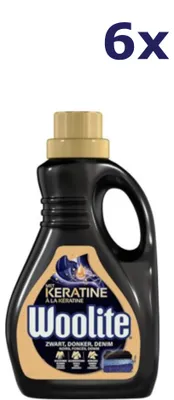 Produktbild von 6x Woolite Flüssigwaschmittel – 33 sc2L – mit Keratin – schwarz