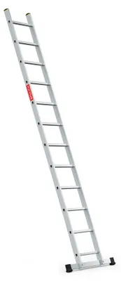 Obrázok produktu pre Baulich | | Hliníkový rebrík – oporný rebrík – hliníkový rebrík – 12 priečok – max. zaťaženie 150 kg – pracovná výška 423 cm – s háčikom