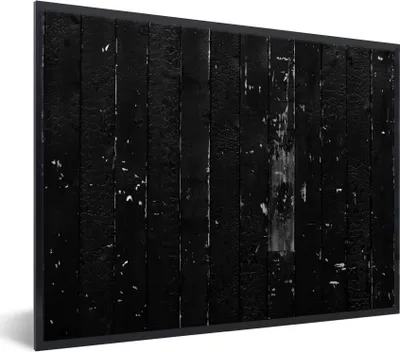 Produktbild von MuchoWow® Gerahmtes Poster Schwarz - Weiß - Struktur - Design 80x60 cm - Poster mit Schwarzem Bilderrahmen Wandposter Rahmen Foto Bilder - Schwarzem - Mit Gestell