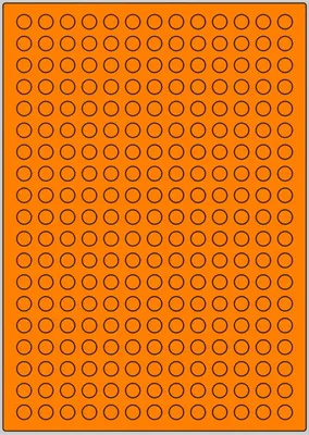 Produktbild von 2470 10mm Markierungspunkte 10 Blatt orange