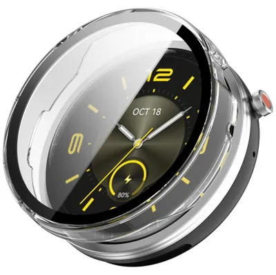 Image de Étui pour montre connectée + verre de protection Honor Watch GS 5 / Fit Elegant, transparent