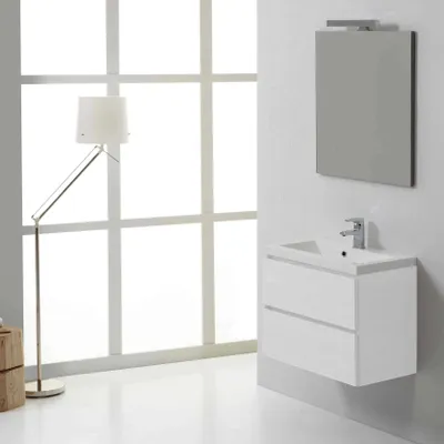 Immagine prodotto di Mobile bagno sospeso 60 cm con cassetti bianco foresta | Manhattan
