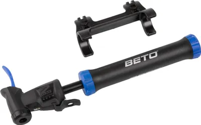 Produktbild von Beto Double Shot Fahrradpumpe Fahrrad Luftpumpe Minipumpe AV/DV/FV + Balladapter Fahrradluftpumpe