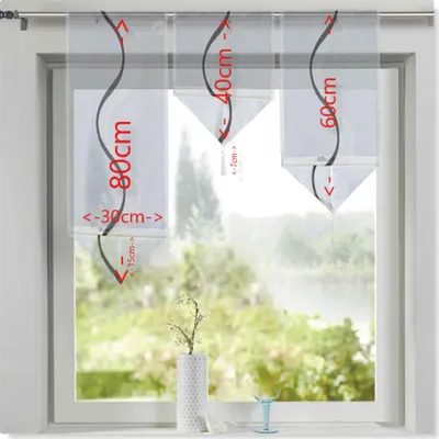 Immagine prodotto di Set di 3 tende a pannello con ganci a disco, colore taupe, dimensioni (A x L) 40-60-80 x 30 cm, bordo triangolare con nappina e asta di zavorramento, 2022200