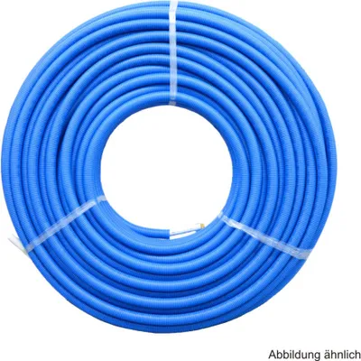 Produktbild von Uponor Uni Pipe PLUS Mehrschichtverbundrohr weiß im Schutzrohr 16x2 - 25/20 blau im Ring 75 m