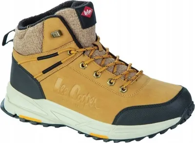 Produktbild von Lee Cooper Herren Outdoor Schnürstiefel braun, isoliert, mit rutschhemmender Gummisohle