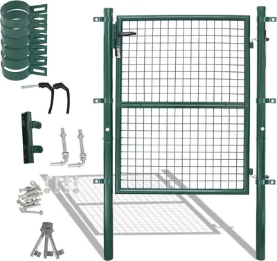 Produktbild von Yakimz Gartentor Tor Doppelstabmatten Toranlage Gartentür Garten - Grün - 150x100CM