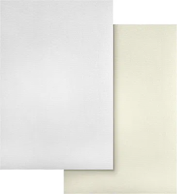 Produktbild von Knutselpapier gerippt, 120g, A4, 100 Blatt, weiß und elfenbein, für Einladungen