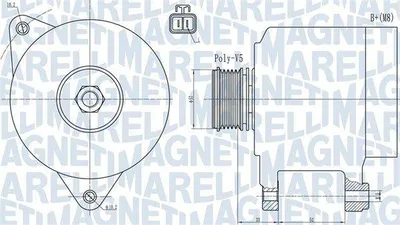 Produktbild von MAGNETI MARELLI Generator 63731906010