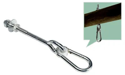 Produktbild von Sicherheits-Schaukelhaken M12 x 60 mm mit Karabiner