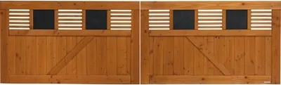Produktbild von Doppeltor Konsta Latina mit Schloßfräsung 300 x 90 cm douglasie kirschbaumfarben lasiert