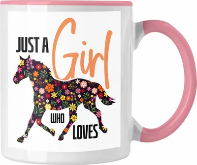 Produktbild von Trendation - Pferde Tasse "Nur Ein Mädchen Das Pferde Liebt"  Geschenk für Pferdeliebhaber Reiterin (Rosa)