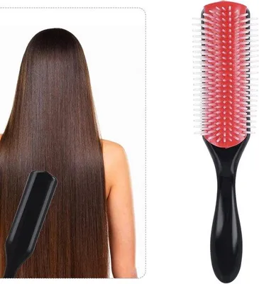 Produktbild von Krulborstel met 9 rijen en geventileerde pads - Voor krullend/golvend haar - Styling en pijnloos ontwarren