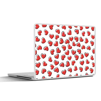 Produktbild von MuchoWow® Laptop Aufkleber Sticker Cover Valentinstag - Herz - Muster 31x22.5 cm - Laptop-Deko