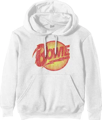 Image de David Bowie - "Diamond Dogs" sweat à capuche Logo pour homme/femme unie RO1451 (M) (Blanc)