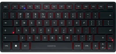Produktbild von CHERRY KW 9200 MINI, 75%, Verkabelt & Kabellos, USB + RF Wireless + Bluetooth, Scherenschalter, QWERTY, Schwarz