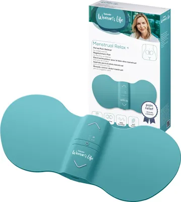 Produktbild von Beurer EM 55 Menstrual Relax+, Menstruationspad mit TENS und Wärme-Funktion, gegen Menstruationsschmerzen und Schmerzen aus Endometriose, natürliche Linderung, extra große Wärmefläche, tragbar, Akku